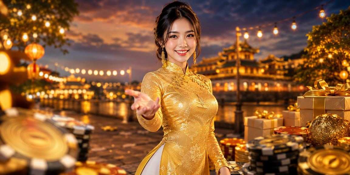 Người dùng VIP tại Huế nhận phần thưởng đặc biệt từ nền tảng giải trí trực tuyến trong trang phục áo dài truyền thống